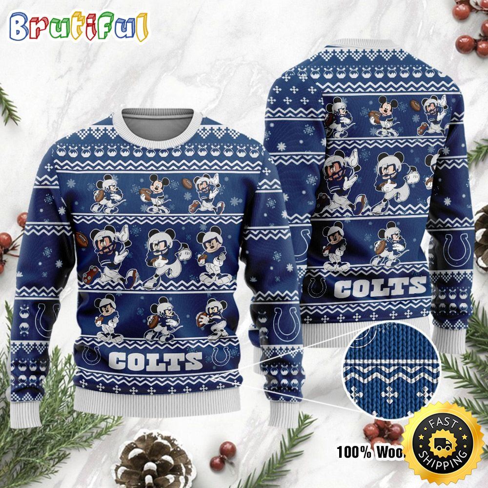 Indianapolis Colts Ugly Christmas Sweater Captain Mickey Mouse Perfect Gift For Football Fans 1 ok5fpl