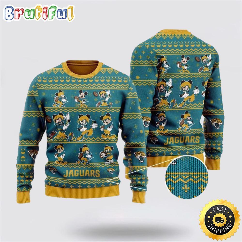 Jacksonville Jaguars Ugly Christmas Sweater Captain Mickey Mouse Perfect Gift For Football Fans 1 zsuzme