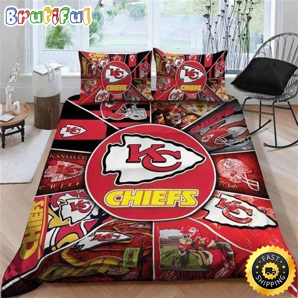 Kansas City Chiefs Bedding Sets 1 Duvet Cover 2 Pillow Case j7pwes