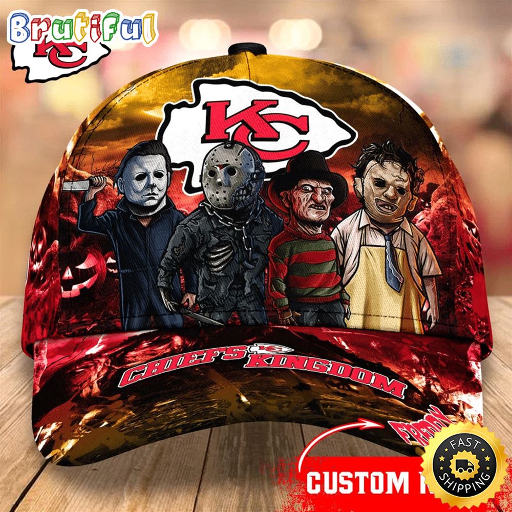 Kansas City Chiefs Nfl Personalized Trending Cap Mixed Horror Movie Characters cspnvy