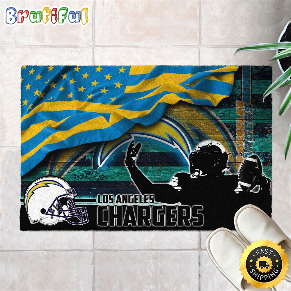 Los Angeles Chargers NFL Doormat For Your This Sports Season cldrk4