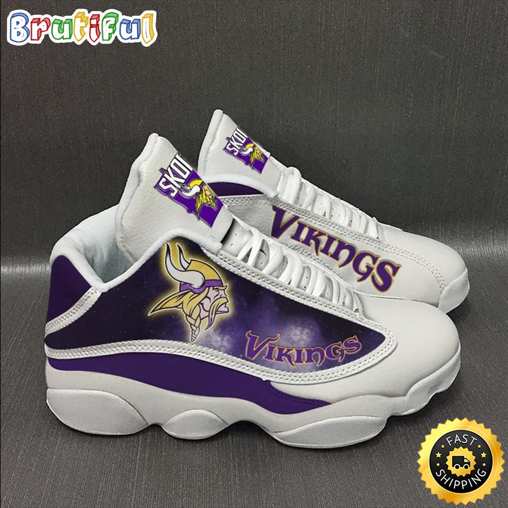 Minnesota Vikings Nfl Ver 1 Air Jordan 13 Sneaker dlli1g