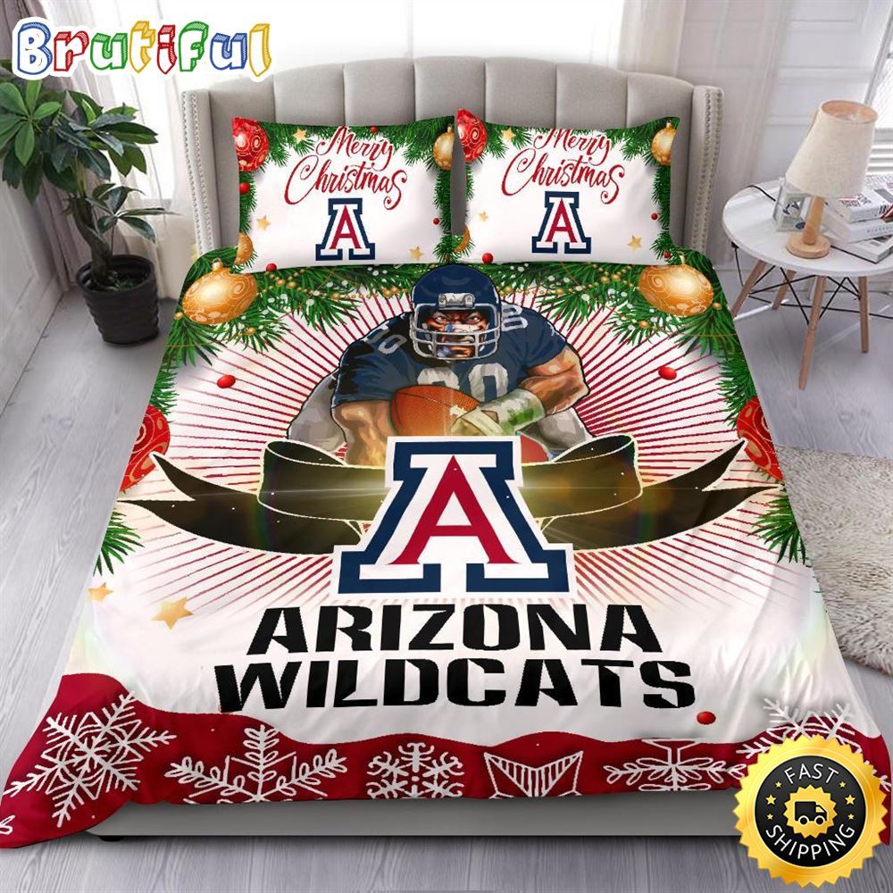 NCAA Arizona Wildcats Bedding Sets Merry Christmas Quilt Bedding Sets 1 xxzmcr