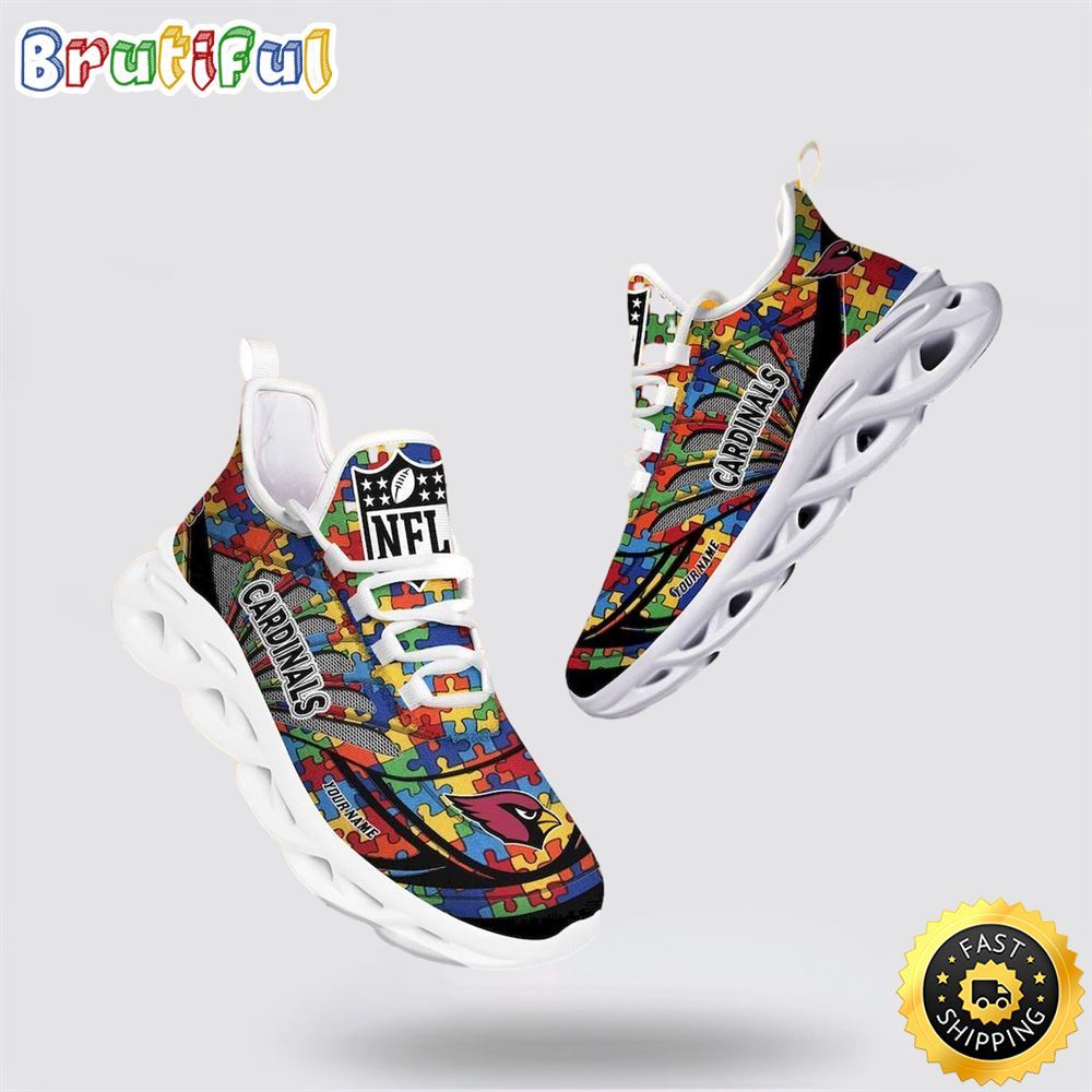 NFL Arizona Cardinals Autism Awareness Max Soul Shoes Perfect Gift For Football Fans 1 qqess5