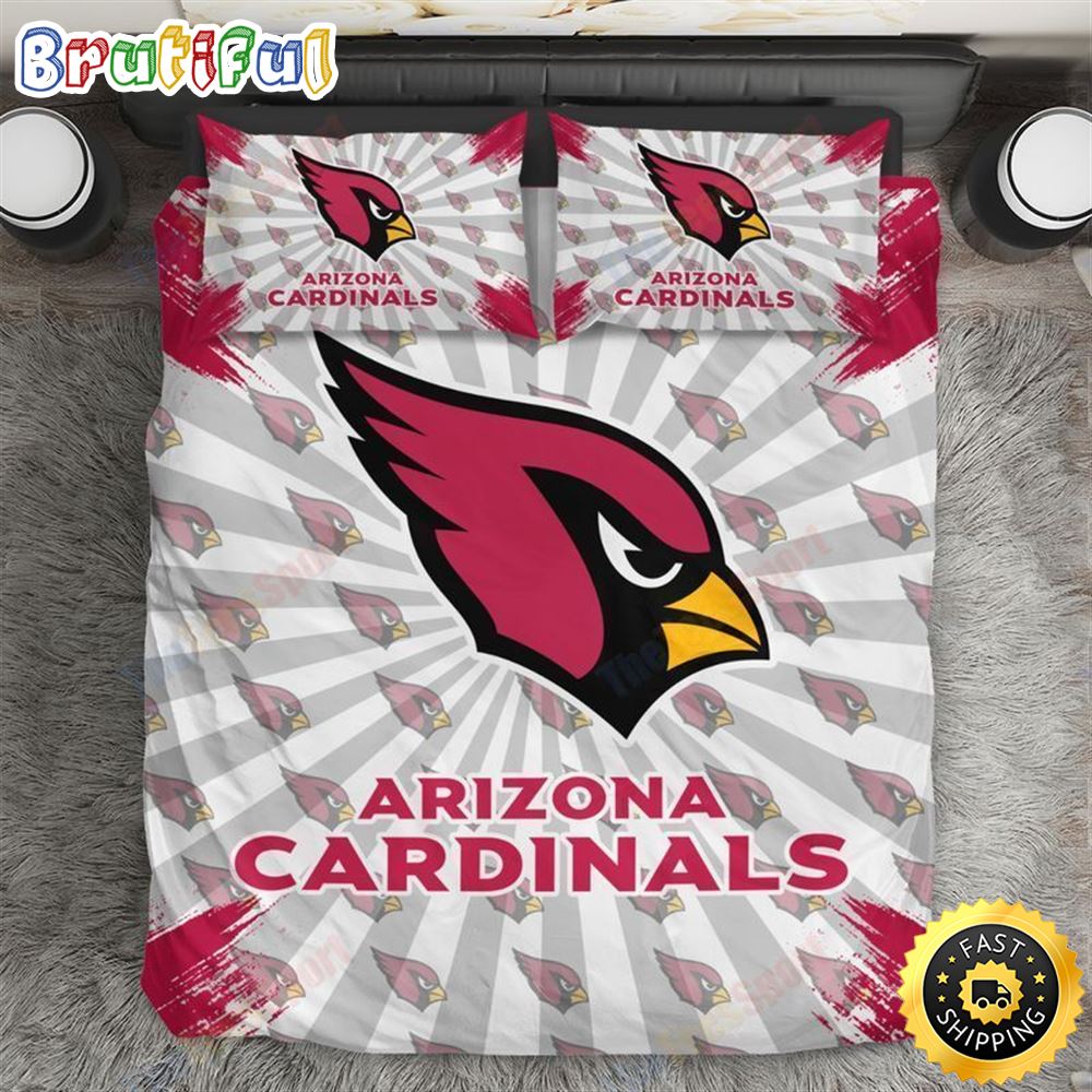 NFL Arizona Cardinals White Grey Bedding Set nkt4nn