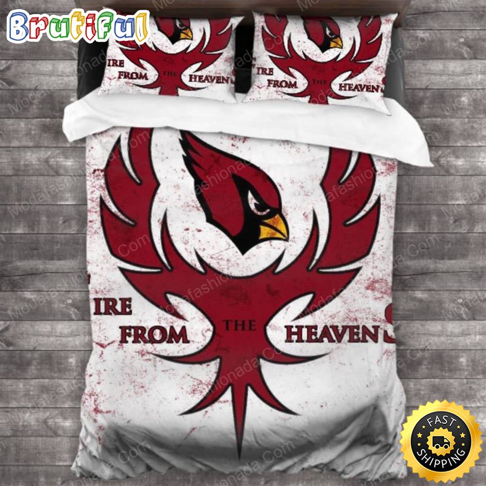 NFL Arizona Cardinals White Red Bedding Set hkcvay