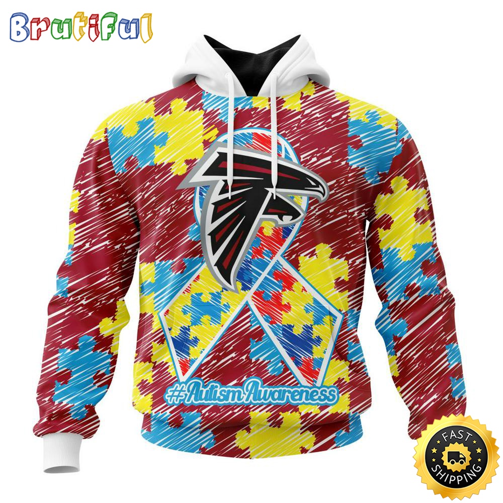 NFL Autism Hoodie Atlanta Falcons Special Autism Awareness Design All Over Print 3D Hoodie 1 x3vetb