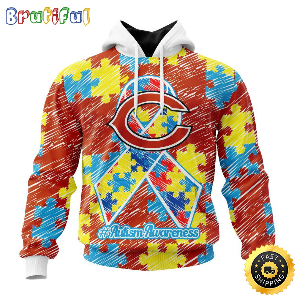 NFL Autism Hoodie Chicago Bears Special Autism Awareness Design All Over Print 3D Hoodie 1 gekfpk