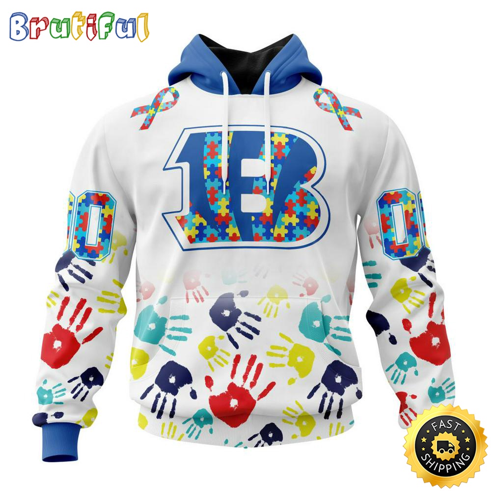 NFL Autism Hoodie Cincinnati Bengals Special Autism Awareness Design 3D Hoodie Unisex Hoodie 1 sc87v8