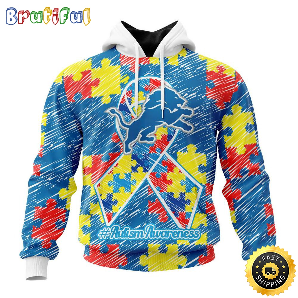 NFL Autism Hoodie Detroit Lions Special Autism Awareness Design All Over Print 3D Hoodie 1 jy4uh3