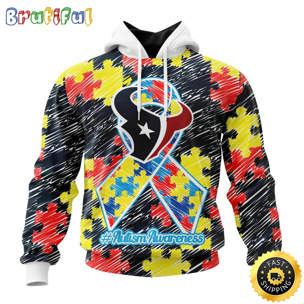 NFL Autism Hoodie Houston Texans Special Autism Awareness Design All Over Print 3D Hoodie 1 lz8zrj