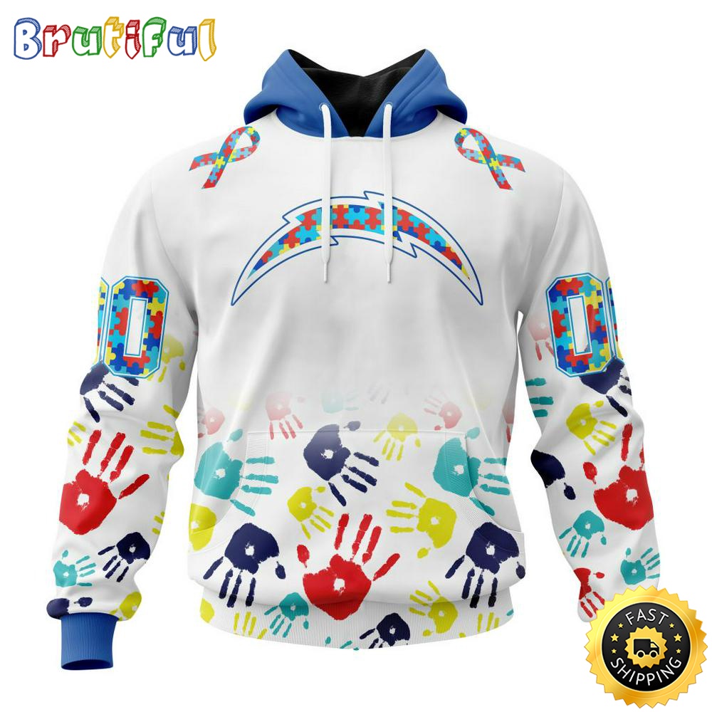 NFL Autism Hoodie Los Angeles Chargers Special Autism Awareness Design 3D Hoodie Unisex Hoodie 1 nedbf3