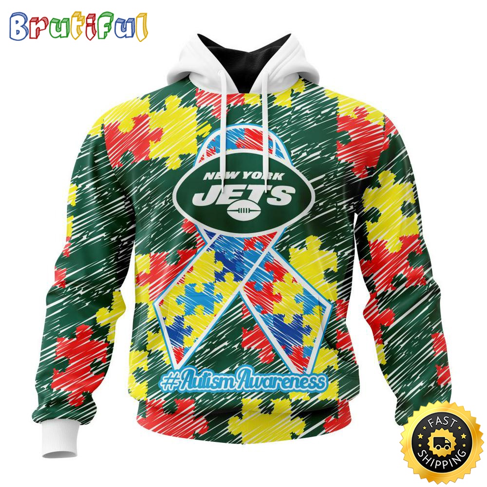 NFL Autism Hoodie New York Jets Special Autism Awareness Design All Over Print 3D Hoodie 1 r0cpjk