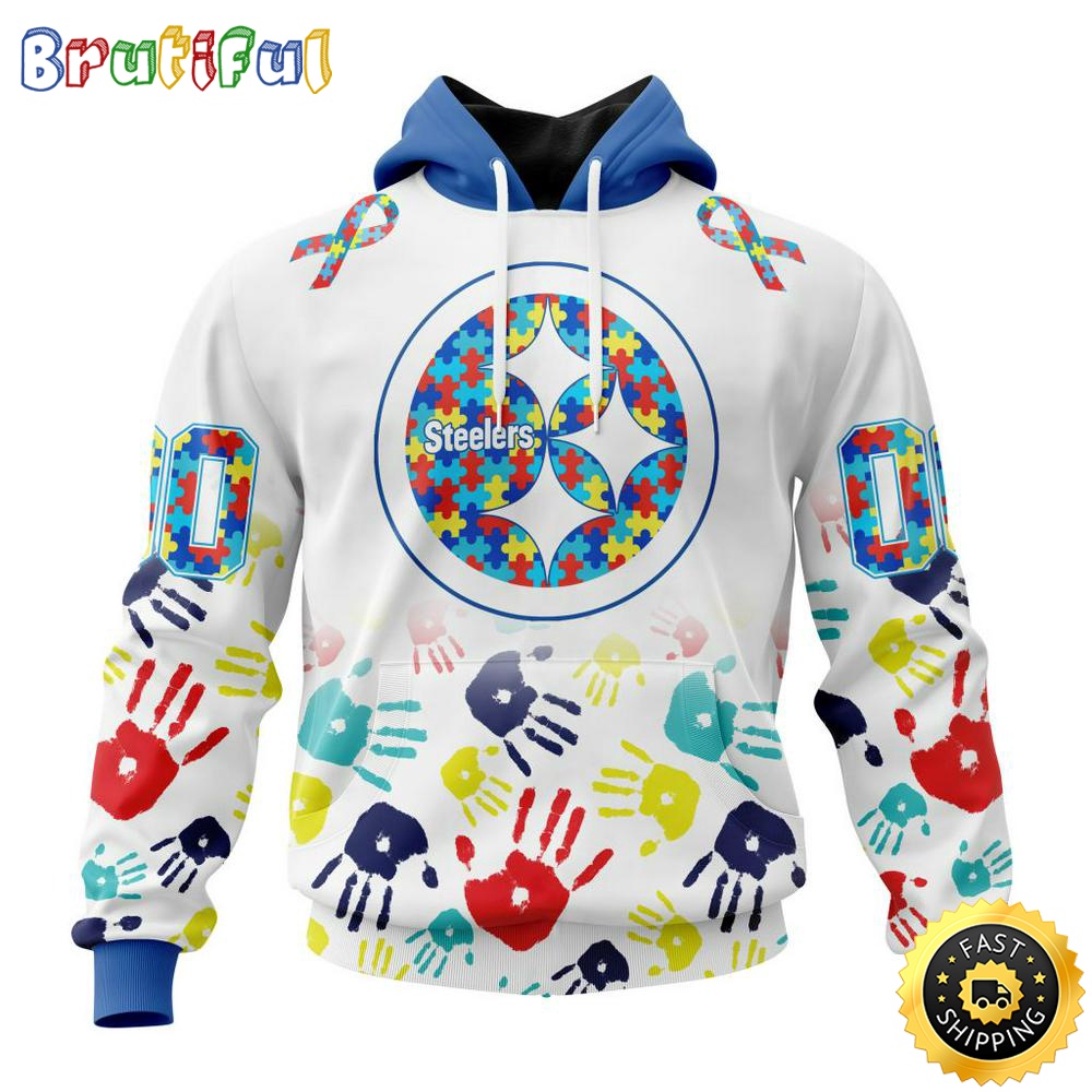 NFL Autism Hoodie Pittsburgh Steelers Special Autism Awareness Design 3D Hoodie Unisex Hoodie 1 ny2lsb