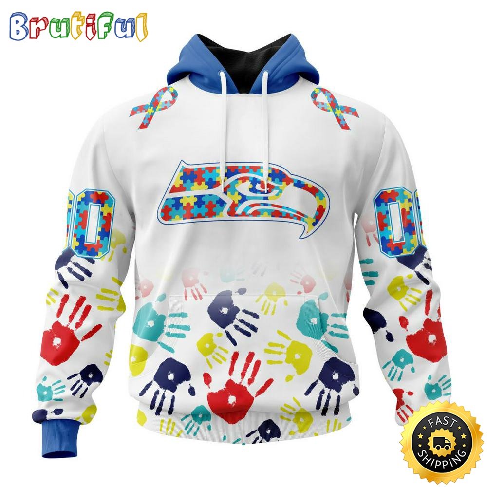 NFL Autism Hoodie Seattle Seahawks Special Autism Awareness Design 3D Hoodie Unisex Hoodie 1 pdsiim
