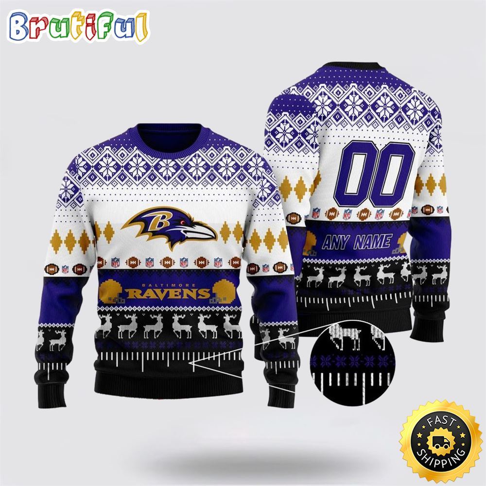 NFL Baltimore Ravens Playing Field Ugly Christmas Sweater 1 klvmrj