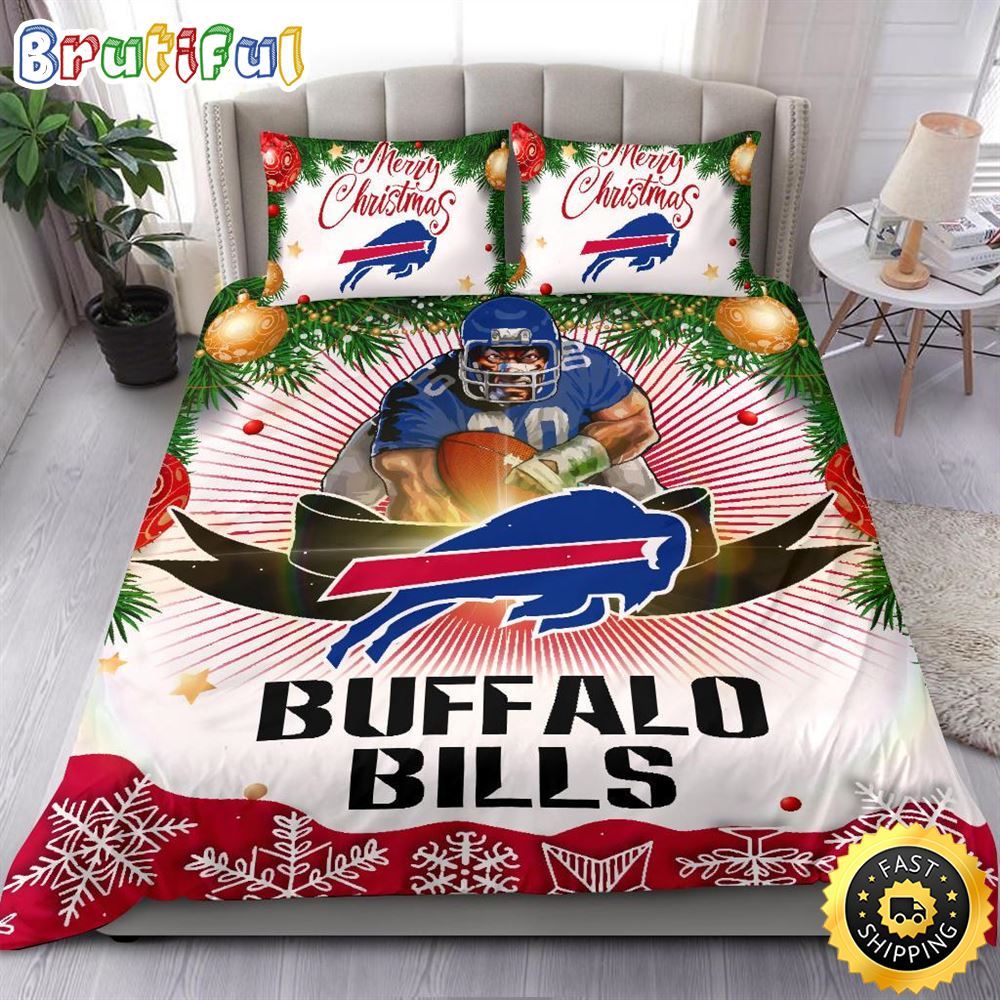 NFL Buffalo Bills Bedding Sets Merry Christmas Quilt Bedding Sets 1 bldleq