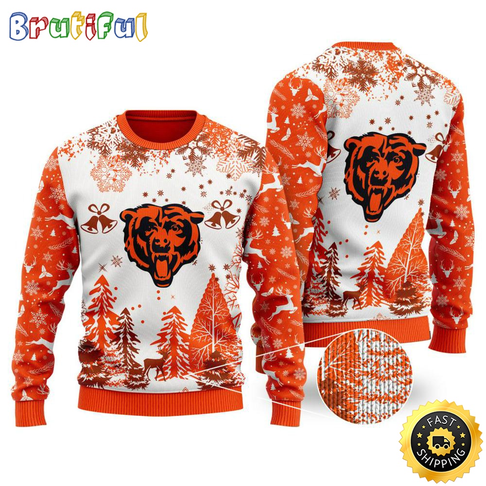 NFL Chicago Bears Christmas Ugly Sweater Xmax Tree Chistmas 1 fcud6k