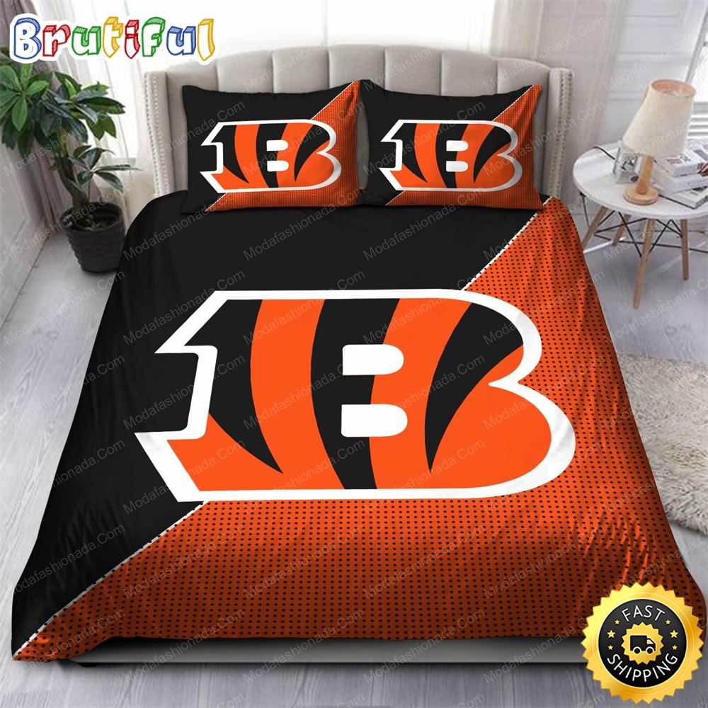 NFL Cincinnati Bengals Black Orange Bedding Set V2 ry1jss