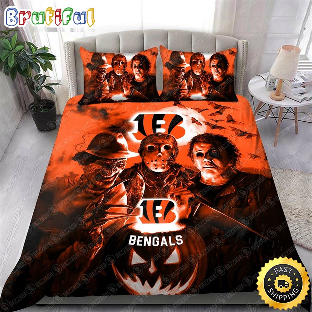 NFL Cincinnati Bengals Halloween Night Bedding Set dsiou2