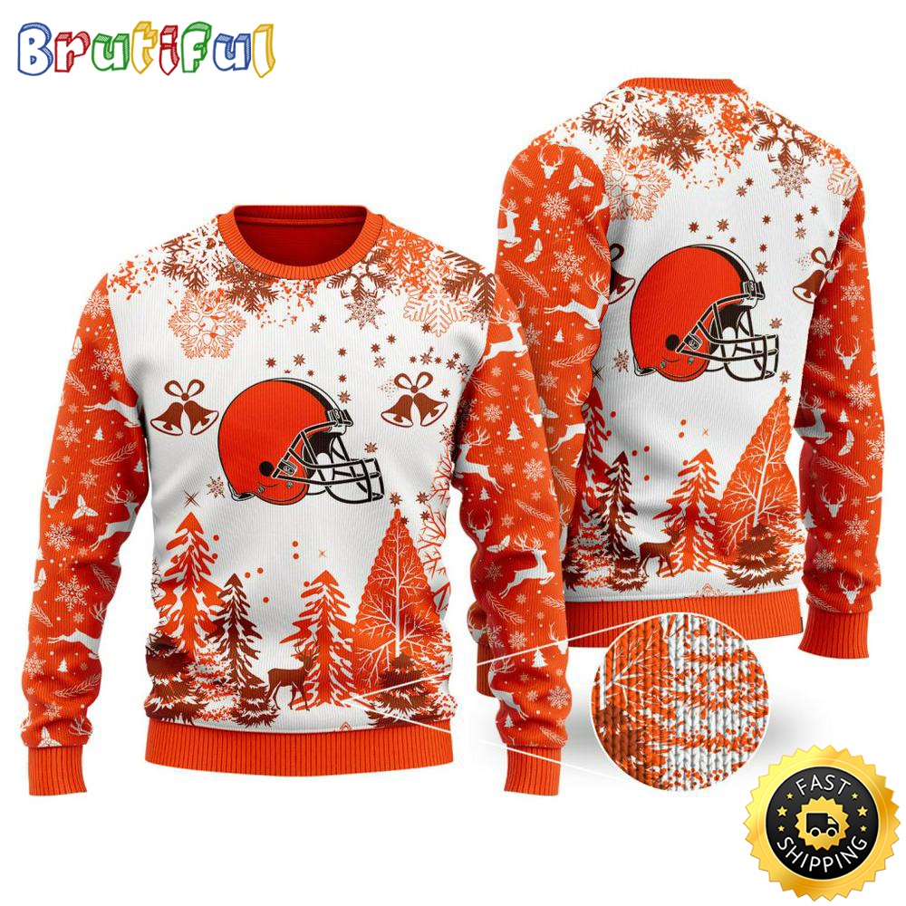 NFL Cleveland Browns Christmas Ugly Sweater Xmax Tree Chistmas 1 xnmvcv
