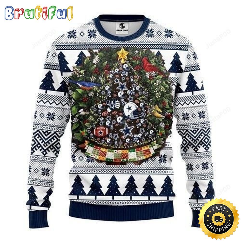 NFL Dallas Cowboys Ugly Christmas Sweater Tree Christmas Gift For Football Fans 1 se9eea