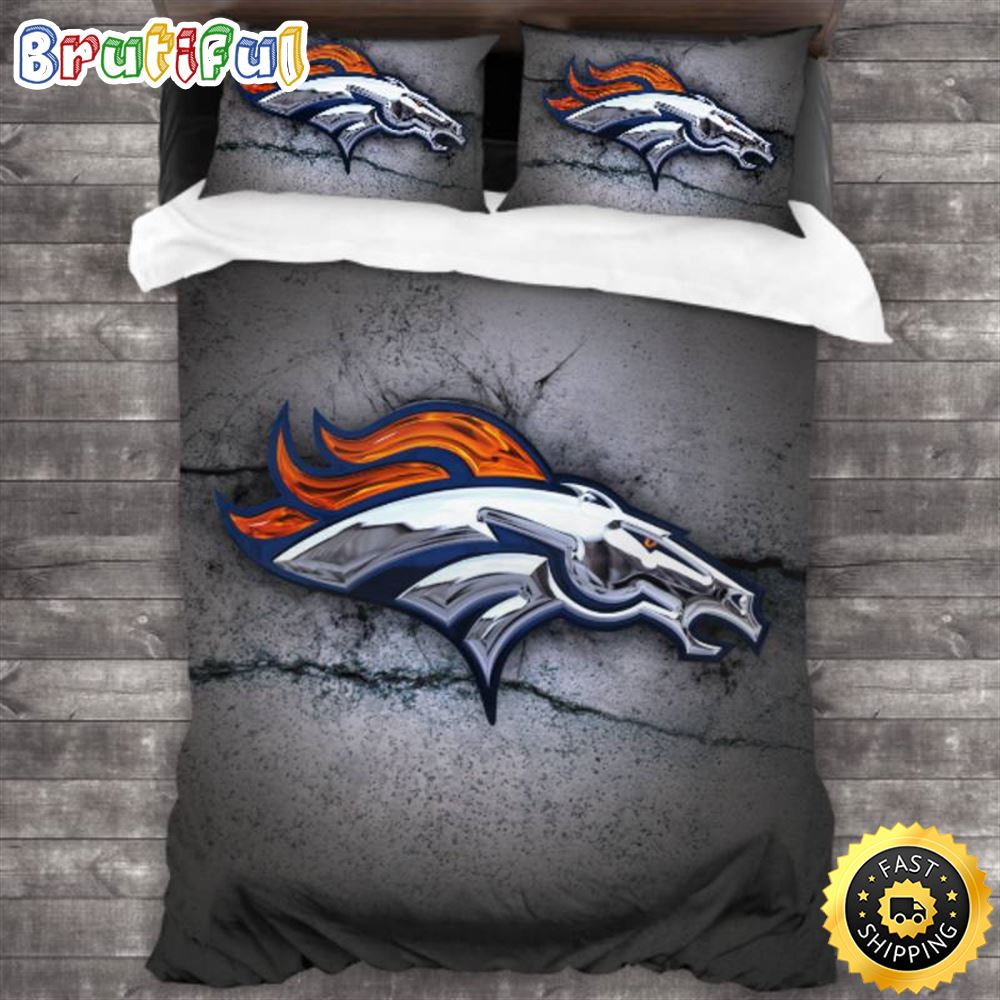 NFL Denver Broncos Grey Bedding Set vk04by
