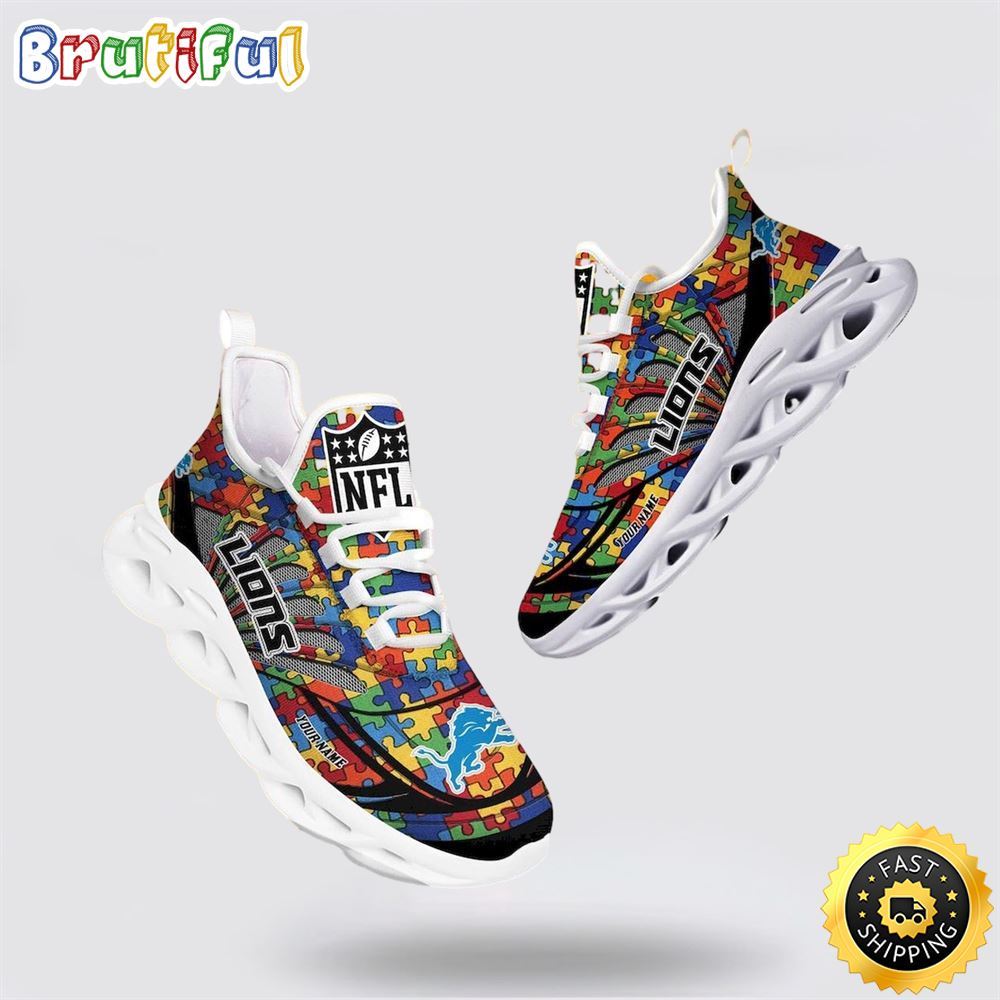 NFL Detroit Lions Autism Awareness Max Soul Shoes Perfect Gift For Football Fans 1 v5ovik