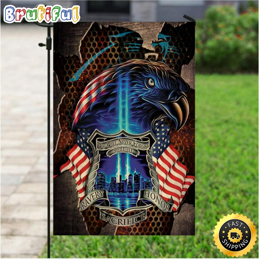 NFL Garden Flags Carolina Panthers Specialized Flag For Honor Patriot Day We Will Never Forget 1 kviyxi