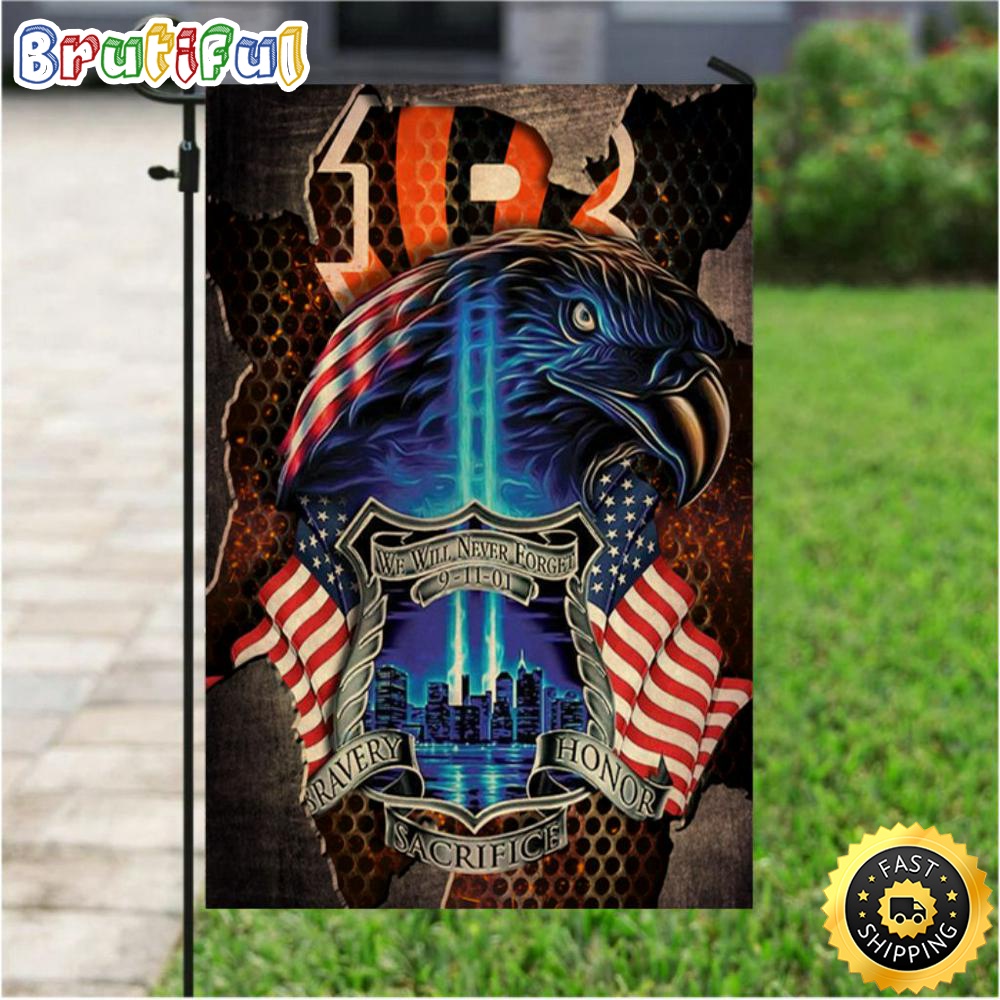 NFL Garden Flags Cincinnati Bengals Specialized Flag For Honor Patriot Day We Will Never Forget 1 cezzab