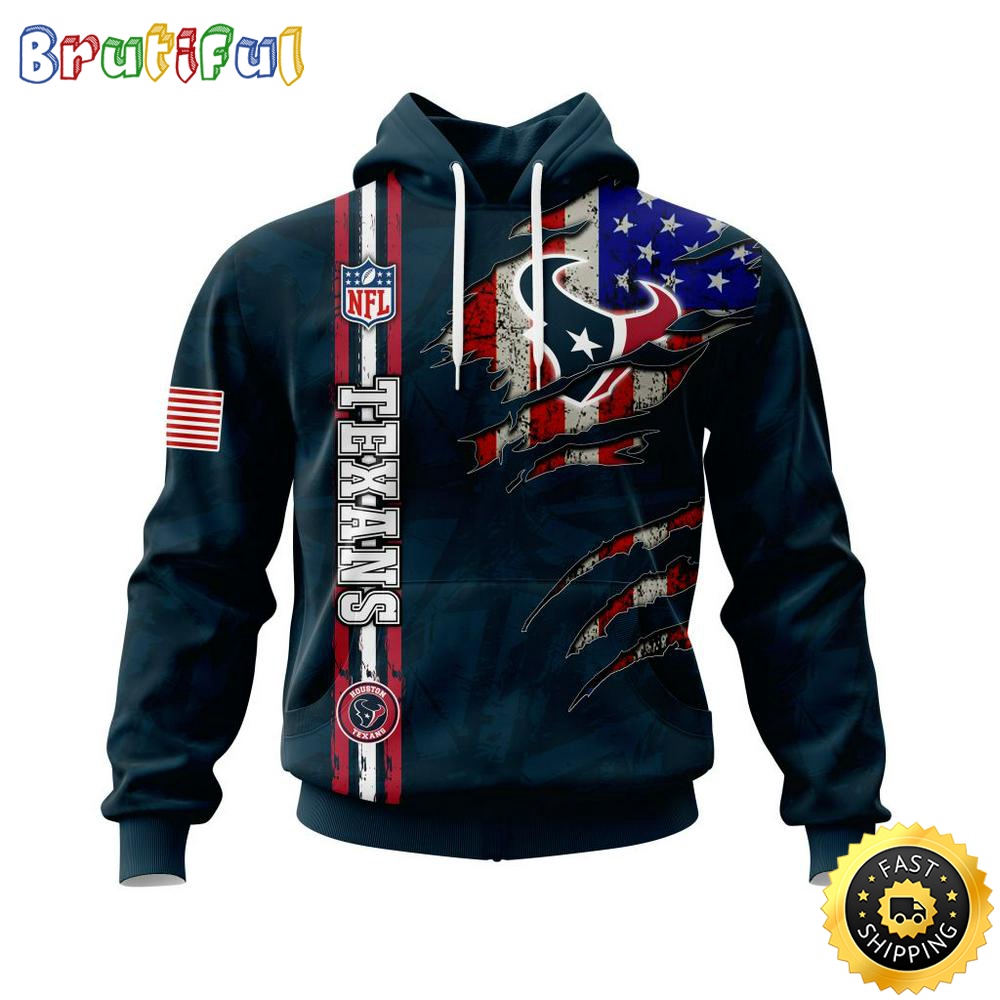 NFL Houston Texans Hoodie Personalized Name And Number 3D Hoodie With United States Flag Unisex Hoodie 1 dwq7re