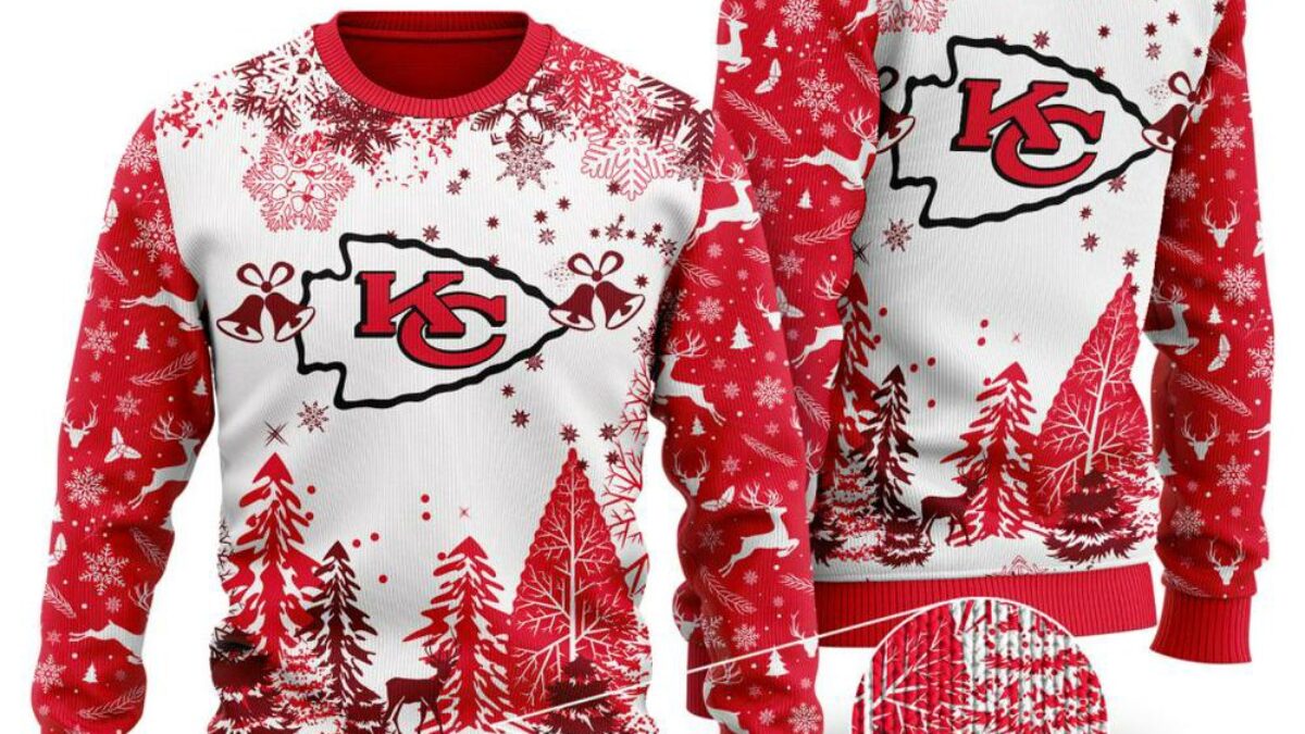 [入手困難]NFL CHIFS MAS 15 スウェットシャツ L NFL Kansas City Chiefs Christmas Ugly Sweater Xmax Tree Chistmas