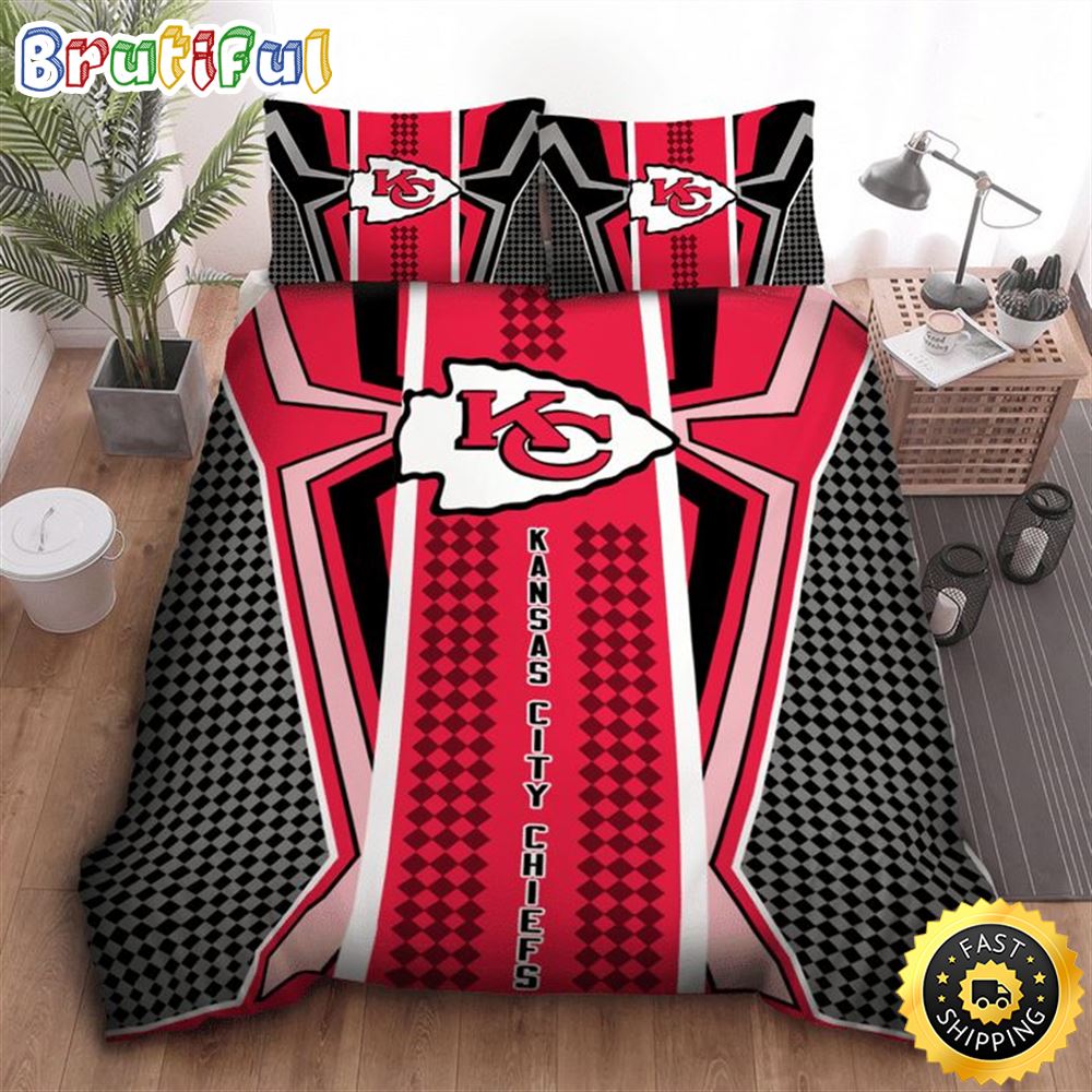 NFL Kansas City Chiefs Red Black Bedding Set ilhv1m