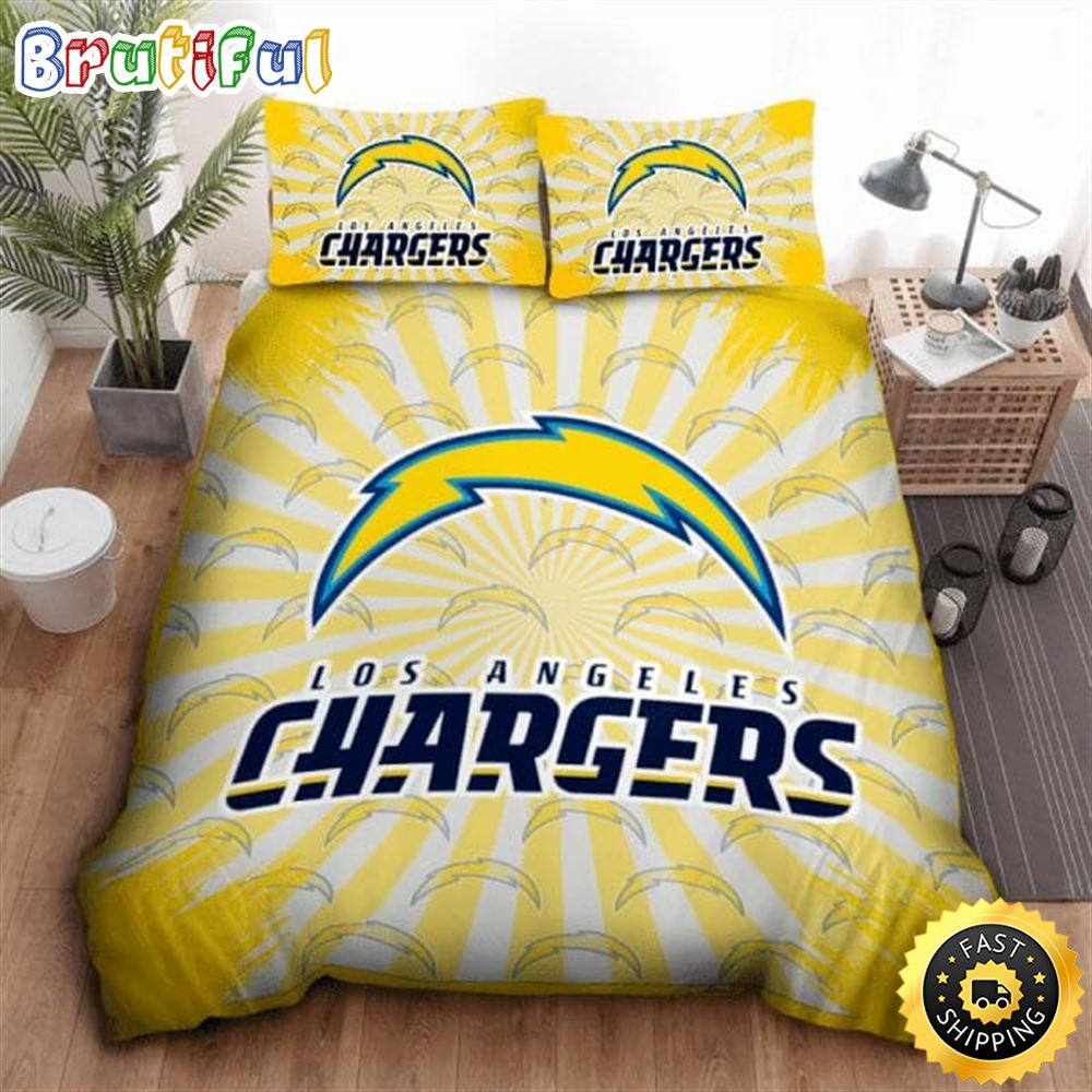 NFL Los Angeles Chargers Light Gold Bedding Set pfxjfo