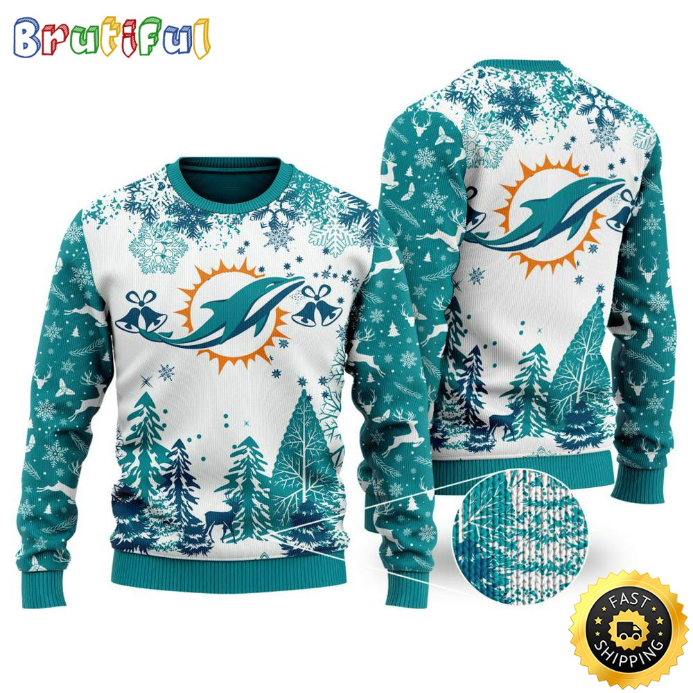 NFL Miami Dolphins Christmas Ugly Sweater Xmax Tree Chistmas 1 bcnyt3