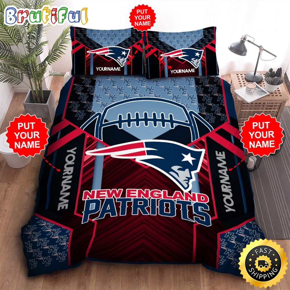 NFL New England Patriots Custom Name Special Bedding Set ax1jlq