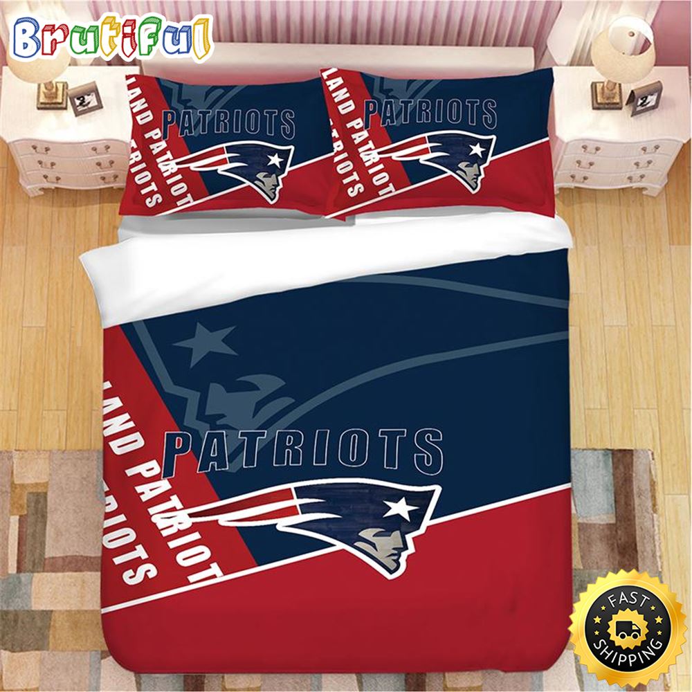 NFL New England Patriots Dark Blue Red Bedding Set haawo0