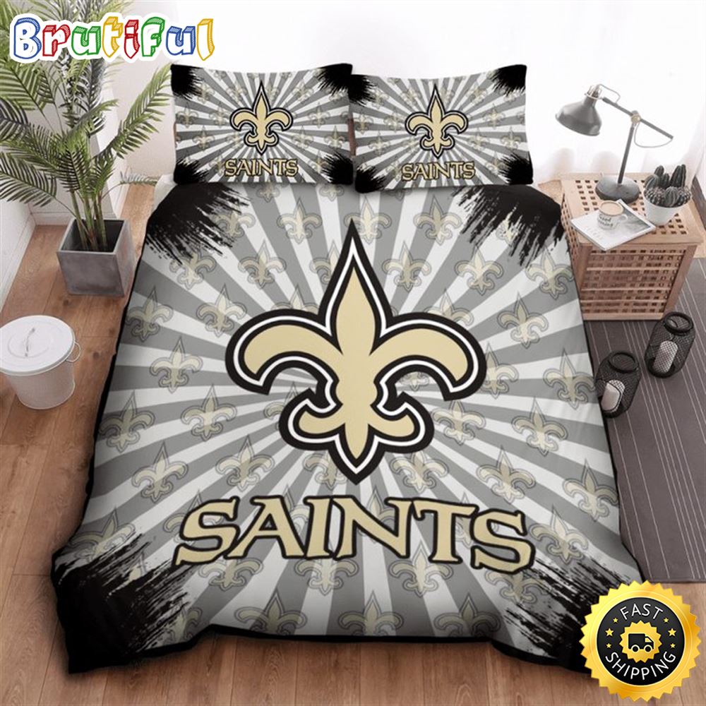 NFL New Orleans Saints Big Logo Highlight Bedding Set a9hjsv