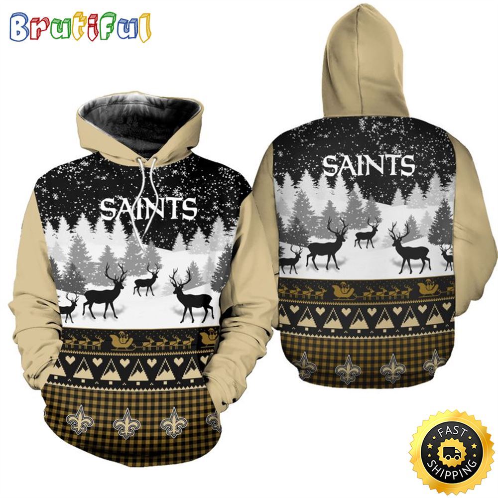NFL New Orleans Saints Christmas Is Here All Over Print 3D Hoodie Unisex Hoodie 1 yrfixa