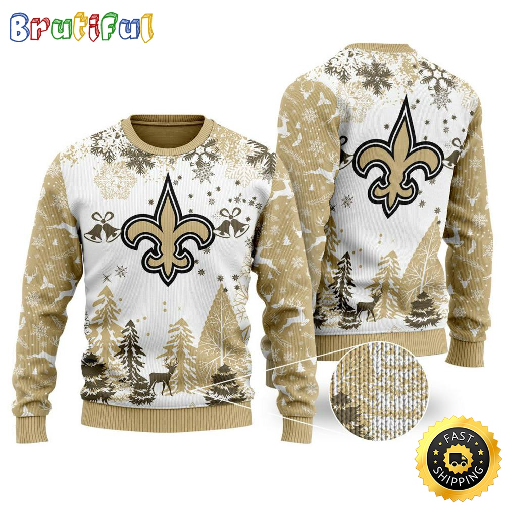 NFL New Orleans Saints Christmas Ugly Sweater Xmax Tree Chistmas 1 irto2u
