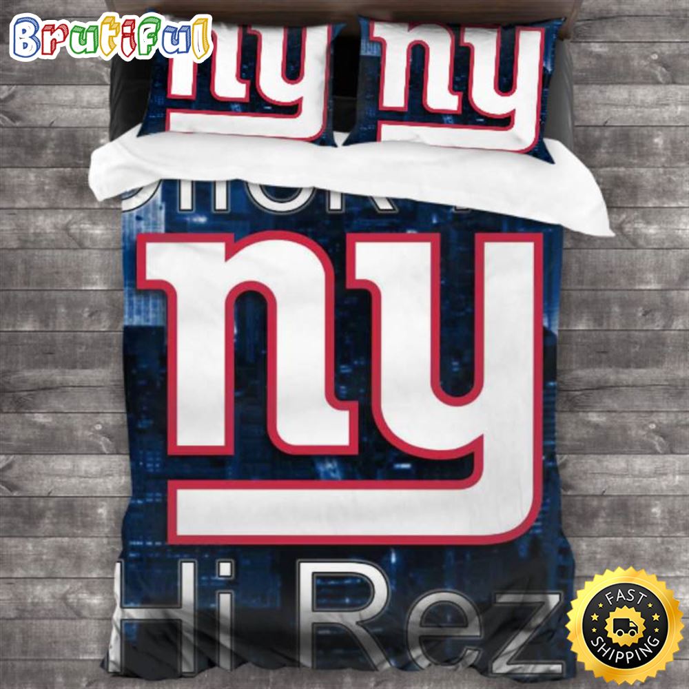 NFL New York Giants Blue White Bedding Set fsm1eu