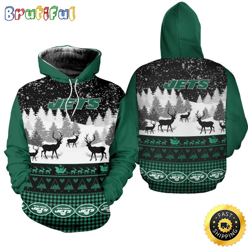 NFL New York Jets Christmas Is Here All Over Print 3D Hoodie Unisex Hoodie 1 w3bqws