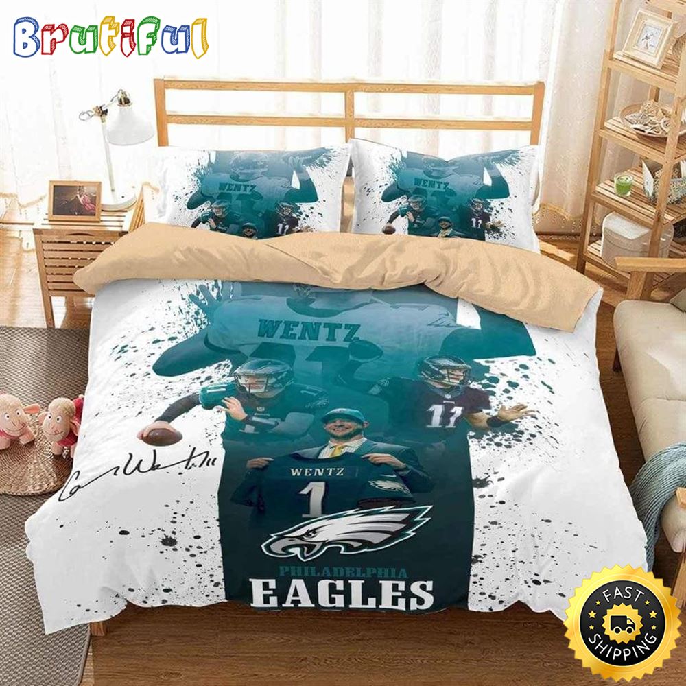 NFL Philadelphia Eagles Carson Wentz Bedding Set owpcvp