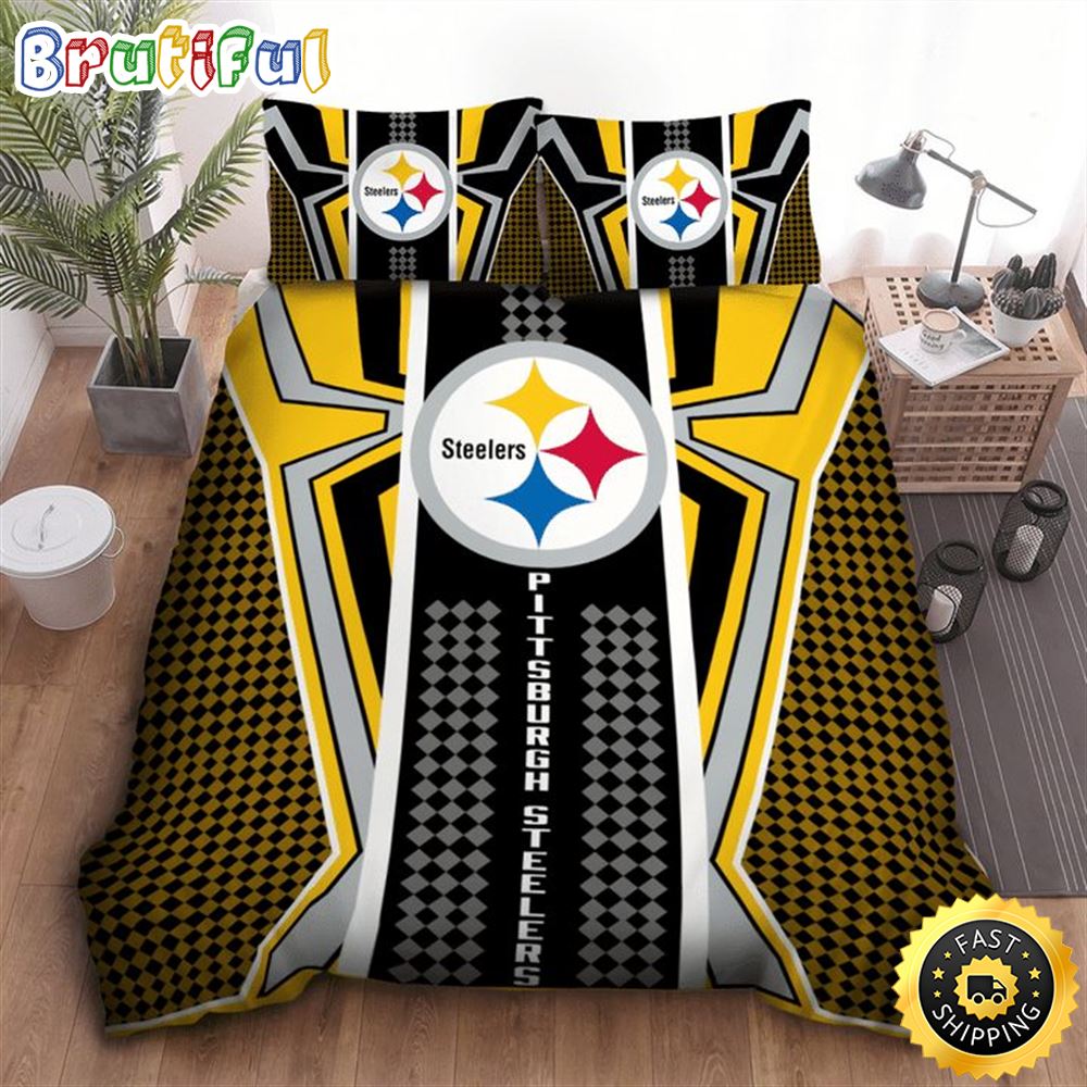 NFL Pittsburgh Steelers Golden Spider Man Bedding Set dnvmlt