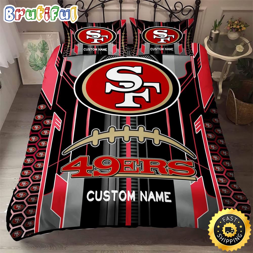 NFL San Francisco 49ers Custom Name Limited Edition Bedding Set qydh6a