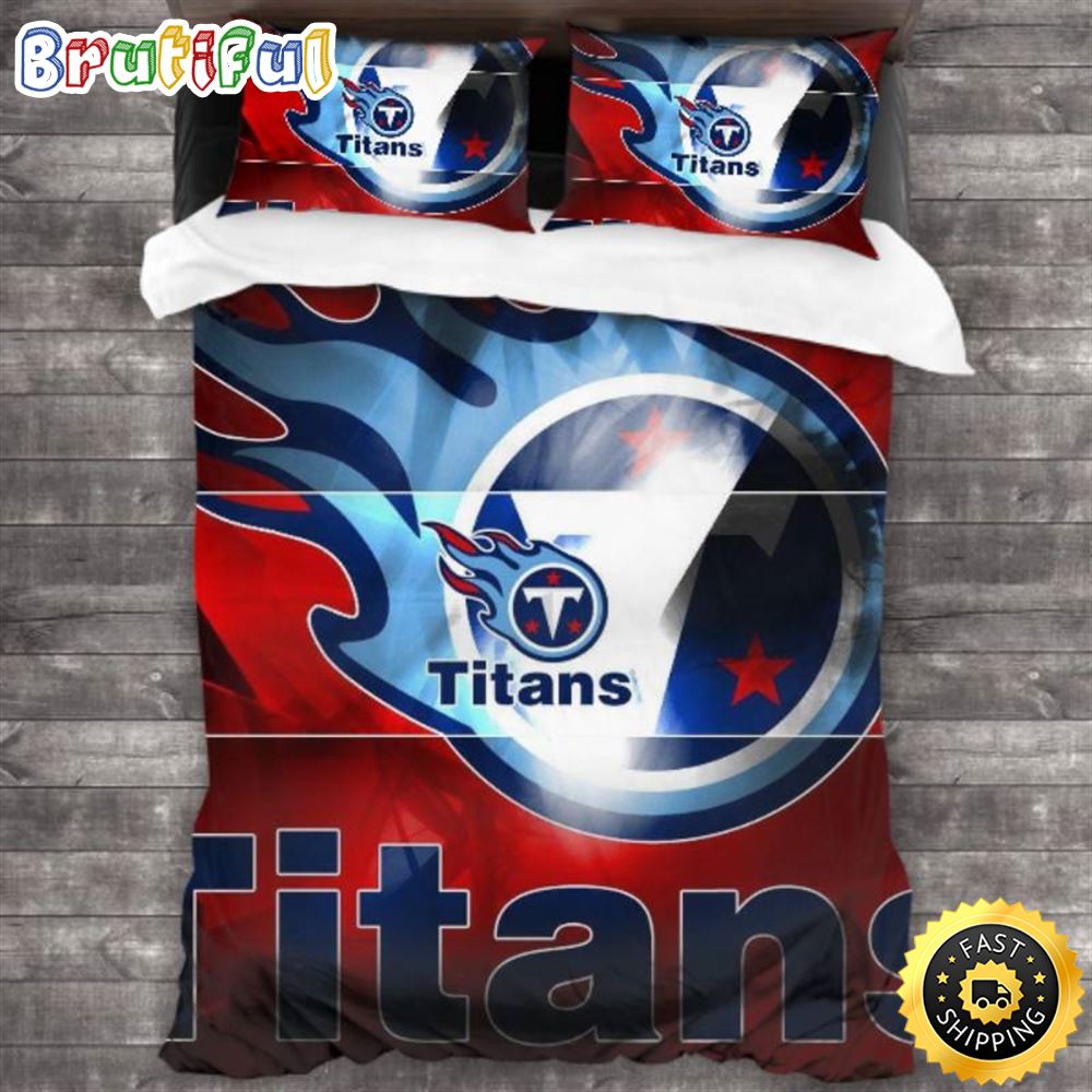 NFL Tennessee Titans Red Blue Bedding Set blut3q