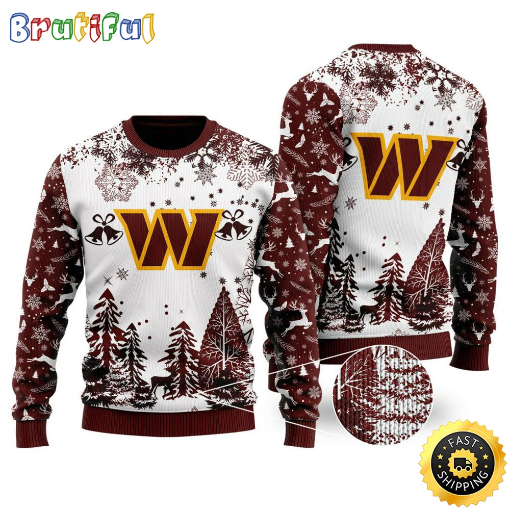 NFL Washington Commanders Christmas Ugly Sweater Xmax Tree Chistmas 1 spfxrx