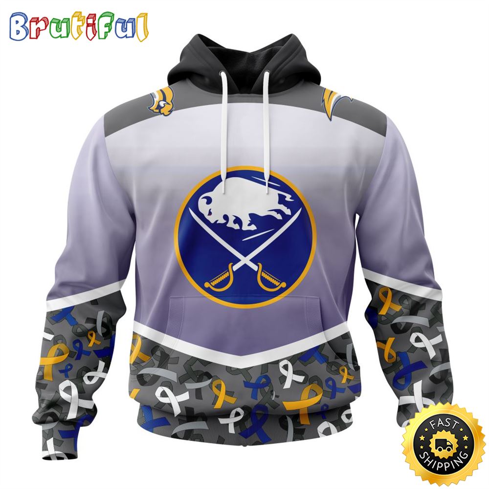 NHL Buffalo Sabres Specialized Sport Fights Again All Cancer All Over Print 3D Hoodie Unisex Hoodie 1 pw9bqv