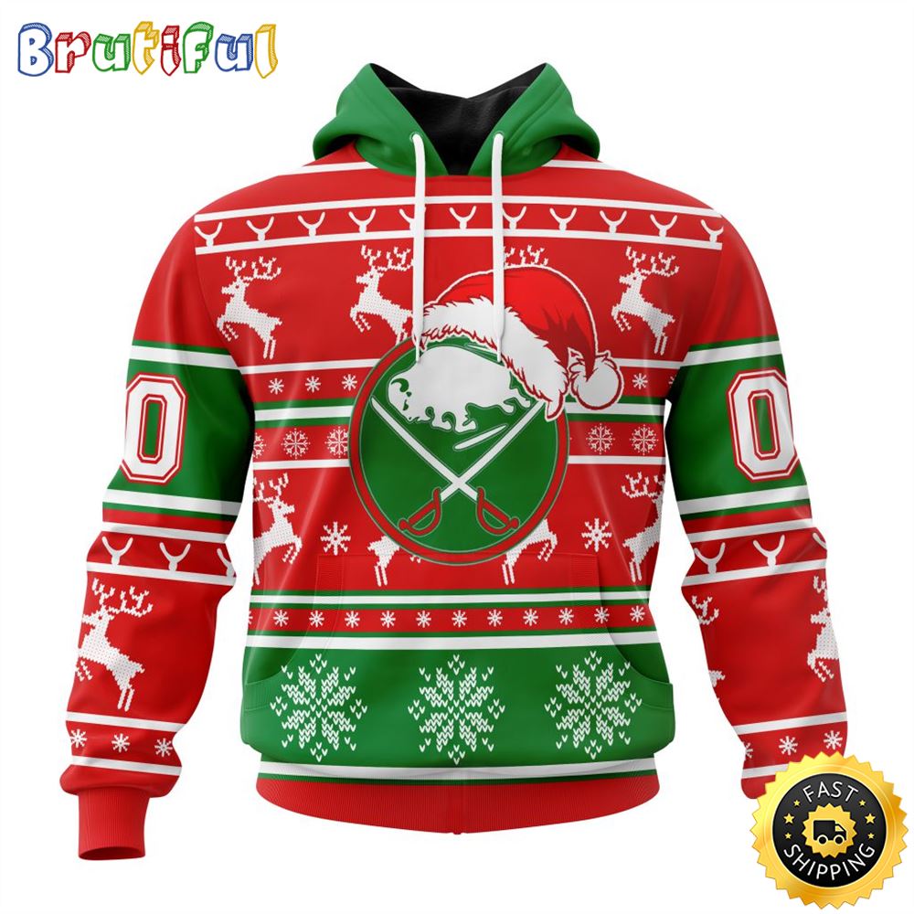 NHL Buffalo Sabres Specialized Unisex Christmas Is Coming Santa Claus All Over Print 3D Hoodie Gift For Christmas Day 1 lrsrv1