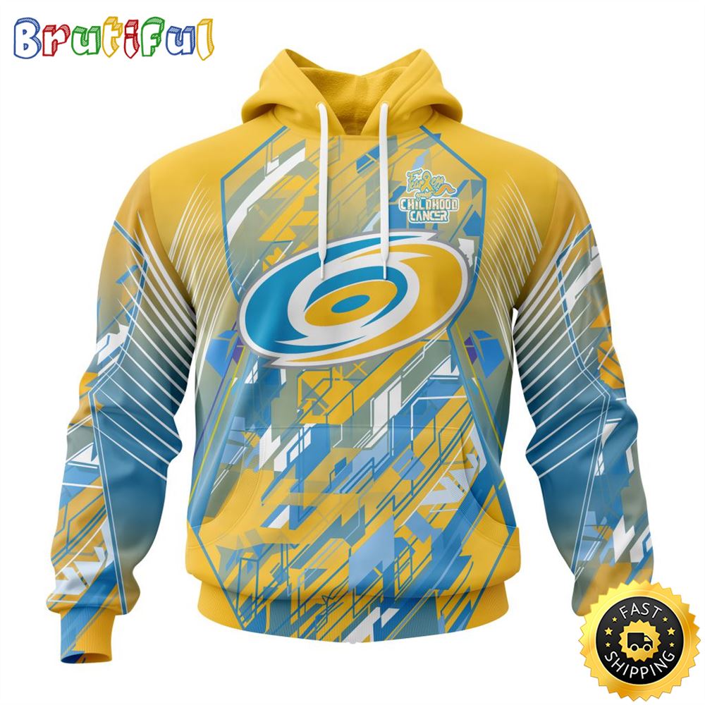 NHL Carolina Hurricanes All Over Print 3D Hoodie Fearless Against Childhood Cancers Show Team Spirit 1 uquvd7